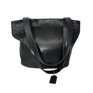 Coach Lexington Tote Style 4181 in Black Leather, Slim Lined Coach Shoulder Bag